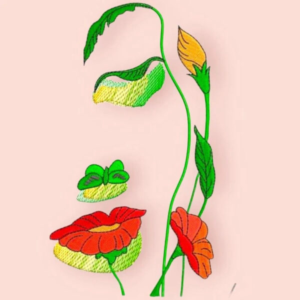 Stickdatei Blumen Fantasy