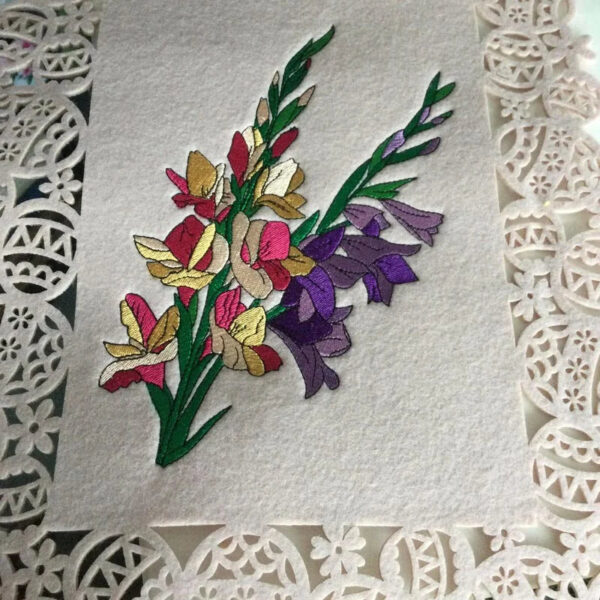 Stickdatei Blumen Gladiolen 🌸 – Vollstick | 13x18 & 16x26cm