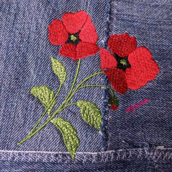 Stickdatei Blumen Set 4-er