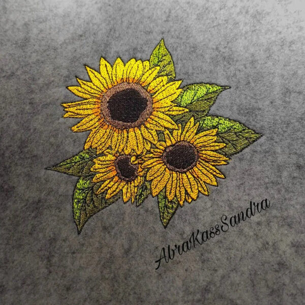 Stickdatei Blumen Sonnenblumen