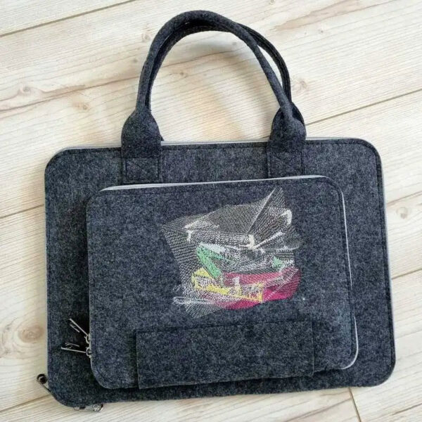 Stickdatei Bücher Bücherstapel