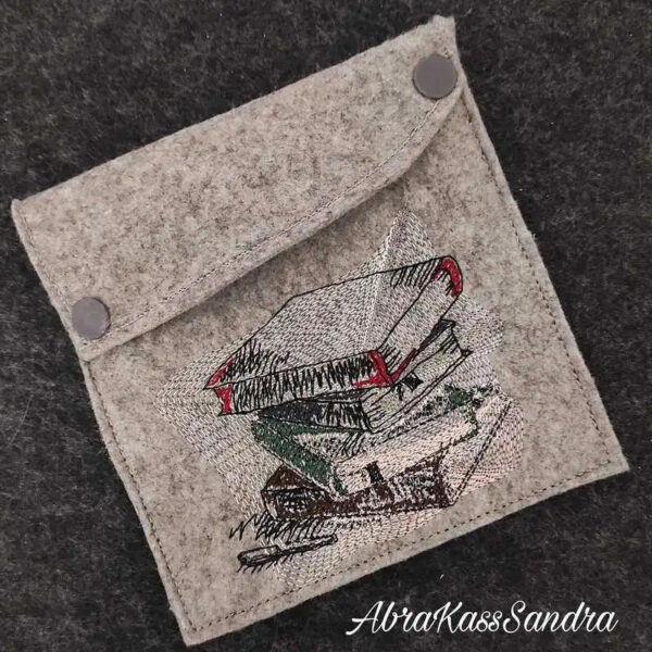 Stickdatei Bücher Bücherstapel