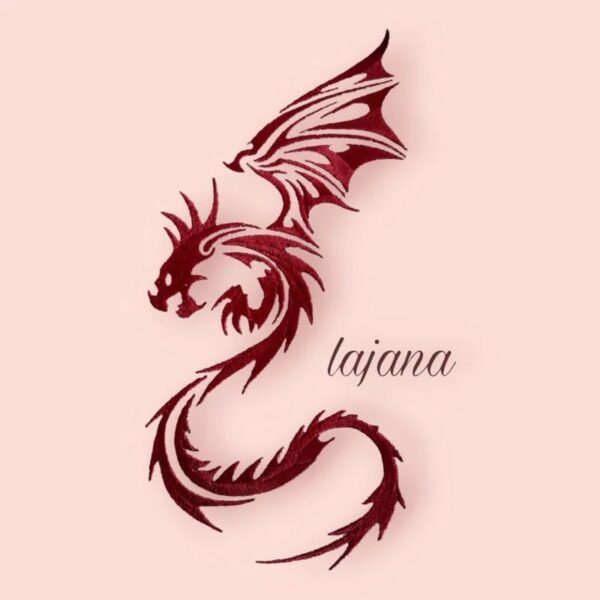 Drachen Stickdatei Sharok Tribal – Fantasy-Motiv für Jeansjacken & Textilien