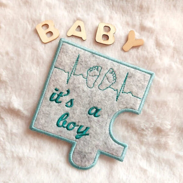 Stickdatei EKG Linien Baby