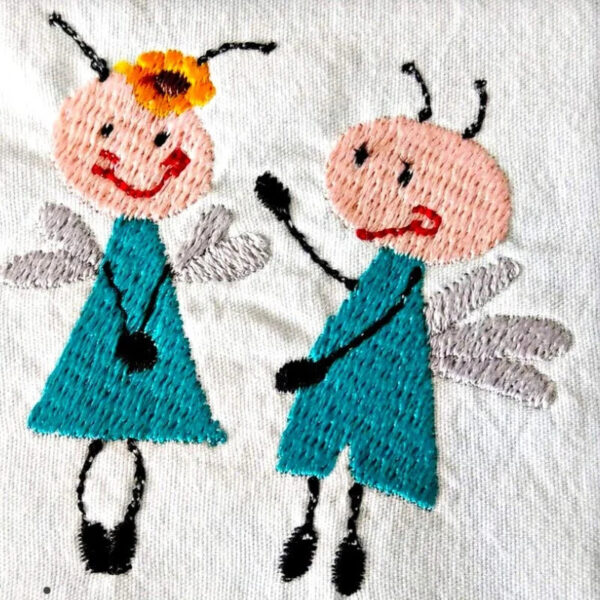 Stickdatei Elfen Pippa und Pepe Minis – Süße Blumenelfen 10x10 | stiXXie