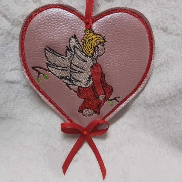 Stickdatei Engel mit Spruch