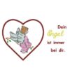 Stickdatei Engel mit Spruch