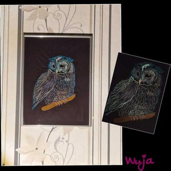 Stickdatei Eule Kritzel