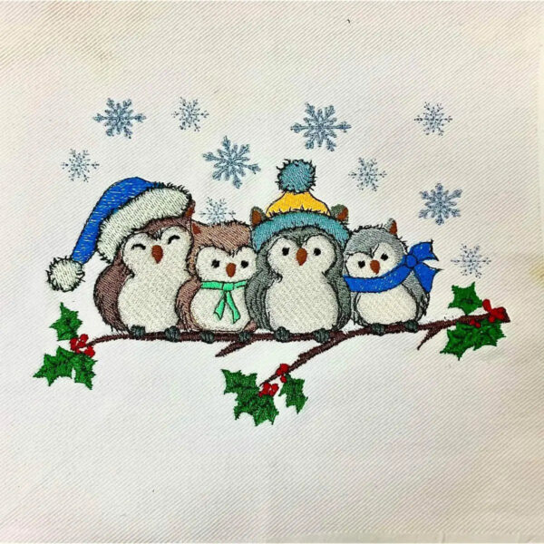 Stickdatei Eule Wintereulen 🦉❄️