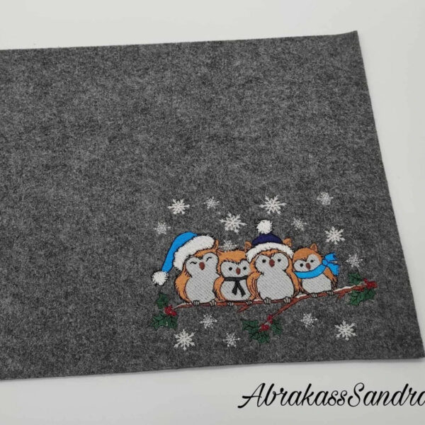 Stickdatei Eule Wintereulen 🦉❄️