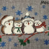 Stickdatei Eule Wintereulen 🦉❄️