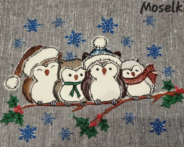 Stickdatei Eule Wintereulen 🦉❄️