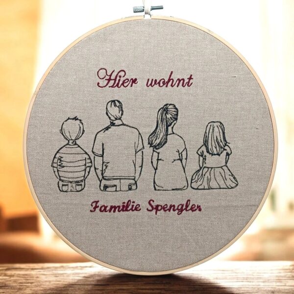 Stickdatei Familie und Freunde Baukasten