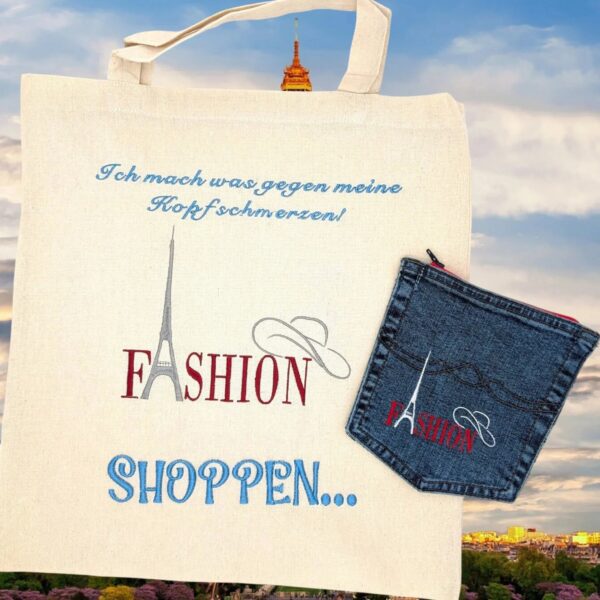 Stickdatei Frauensache Fashion – 6 Mode-Motive Appli