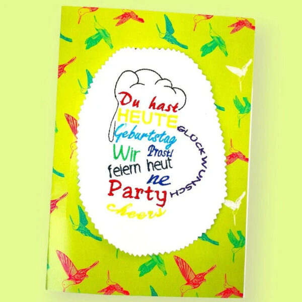 Stickdatei Geburtstag Party Set