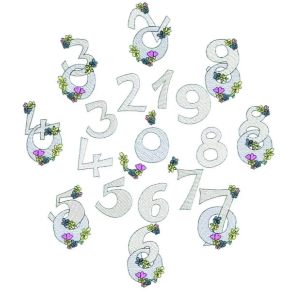 ITH Stickdatei Geburtstagszahlen