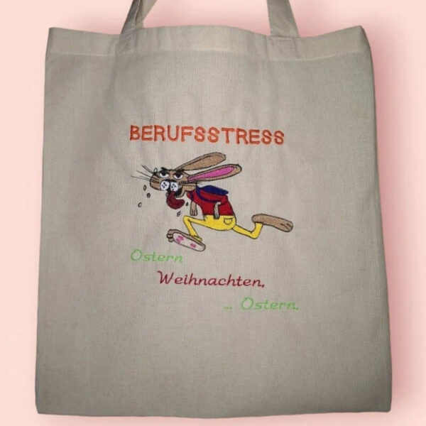 Stickdatei gestresster Hase