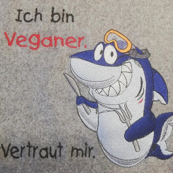 Stickdatei Hai-ner mit Spruch