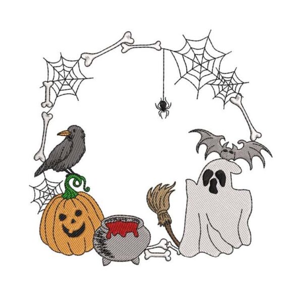 Stickdatei Halloweenrahmen