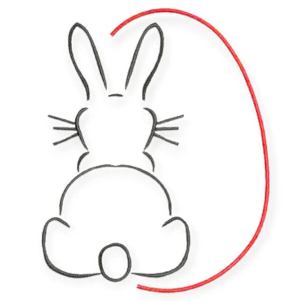 Hase im Ei Stickdatei 10x10cm – Süßes Ostermotiv