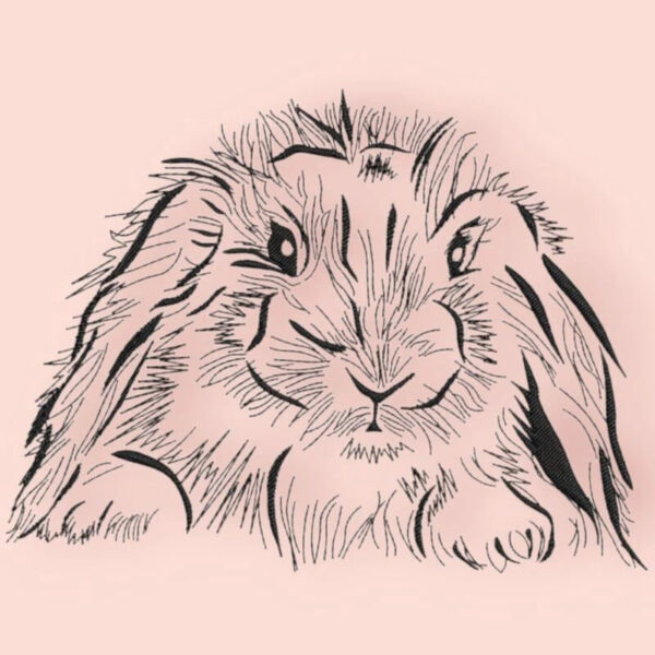 Stickdatei Hase Kritzel