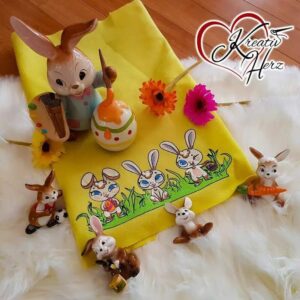 Stickdatei Hasen Treffen – Süße Oster-Hasenmotive