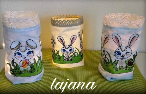 Stickdatei Hasen Treffen – Süße Oster-Hasenmotive