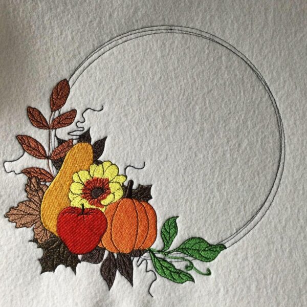 Stickdatei Herbstrahmen