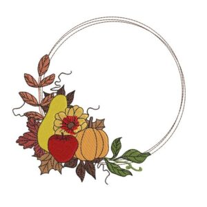 Stickdatei Herbstrahmen