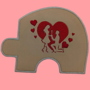 Stickdatei Herz Liebespaar