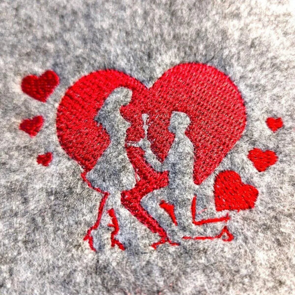 Stickdatei Herz Liebespaar