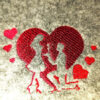 Stickdatei Herz Liebespaar