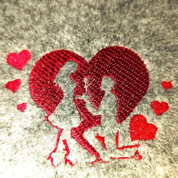 Stickdatei Herz Liebespaar