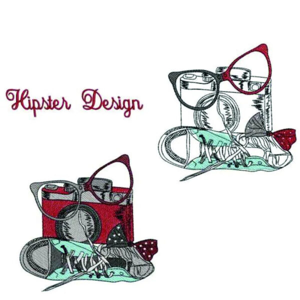 Stickdatei Hipster Design
