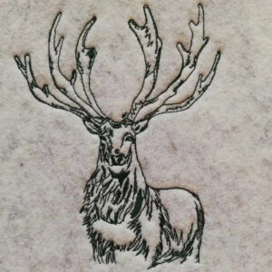 Stickdatei Hirsch Scribble