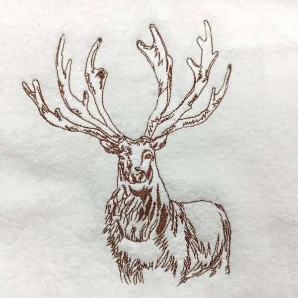 Stickdatei Hirsch Scribble