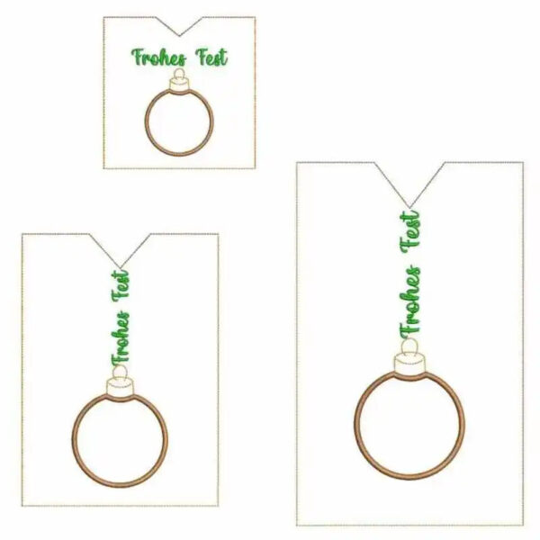 ITH Stickdatei Hülle Weihnachtskugel