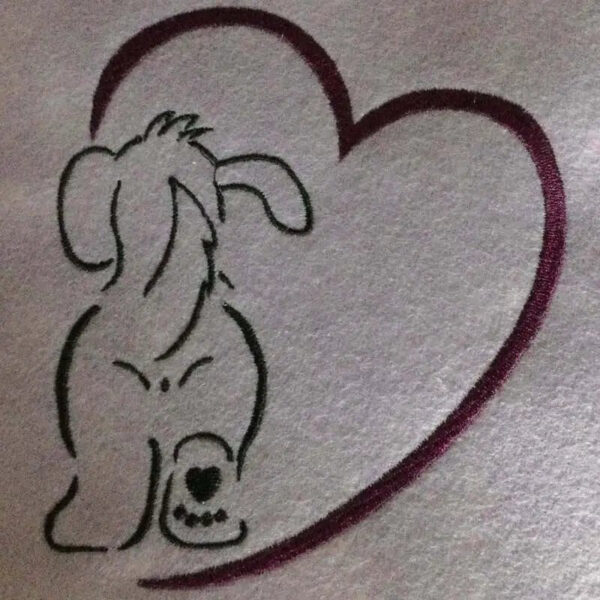 Stickdatei Hund mit Herz
