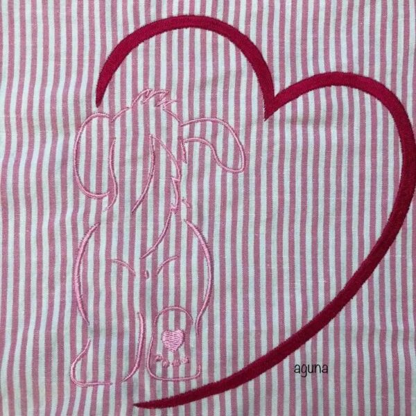 Stickdatei Hund mit Herz