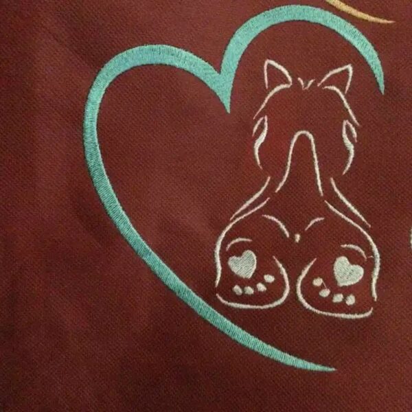 Stickdatei Hund Westie mit Herz