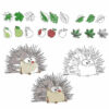 Stickdatei Herbstmotive Igel und mehr