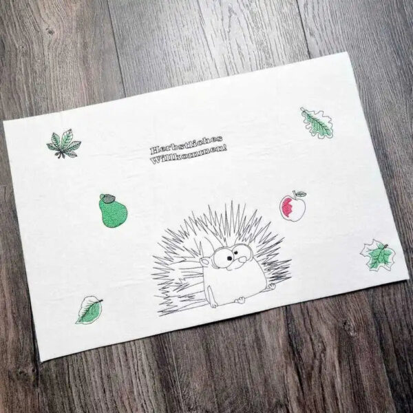 Stickdatei Herbstmotive Igel und mehr