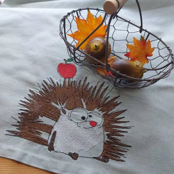 Stickdatei Herbstmotive Igel und mehr