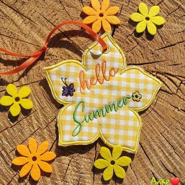 ITH Stickdatei Blumen- / Sonnenhaenger