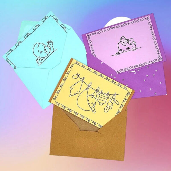 Stickdatei Kartendesigns Baby