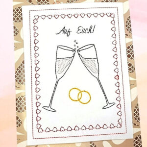Stickdatei Kartendesigns Hochzeit