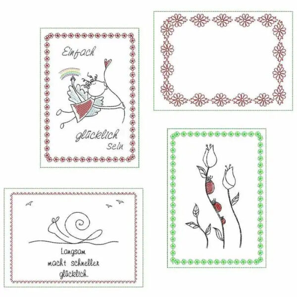 Stickdatei Kartendesigns Neutral