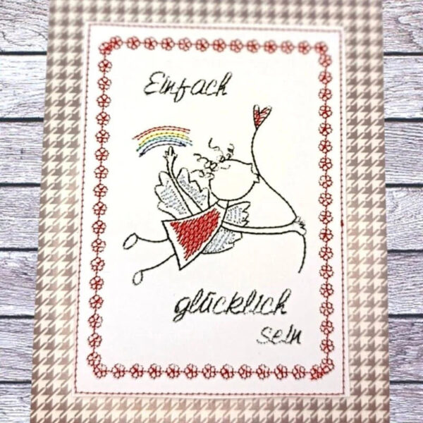 Stickdatei Kartendesigns Neutral