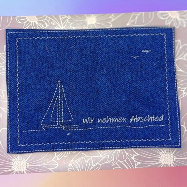 Stickdatei Kartendesigns Trauer