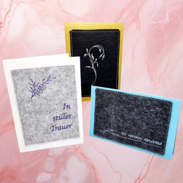 Stickdatei Kartendesigns Trauer